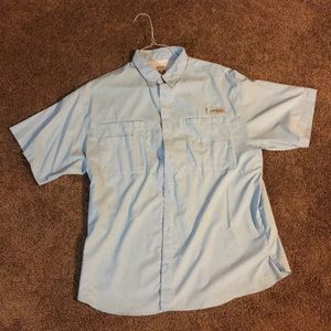 Blue Columbia pfg fishing shirt